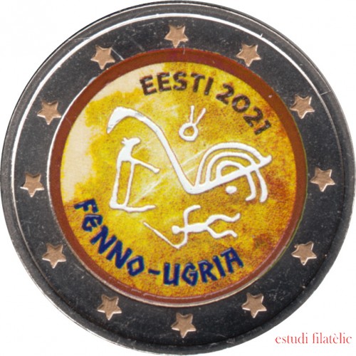 Estonia 2021 2 € euros conmemorativos Color  Fenno-Ugria