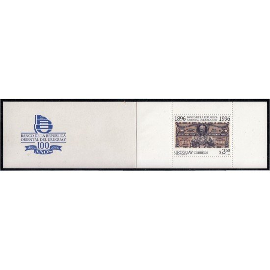 Uruguay 1585 1996 Centenario de la Banca de la República Oriental carnet MNH Uruguay 1585 1996 Centenario de la Banca de la República Oriental carnet MNH