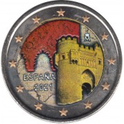 España 2021 2 € euros conmemorativos Color 2 Ciudad histórica de Toledo