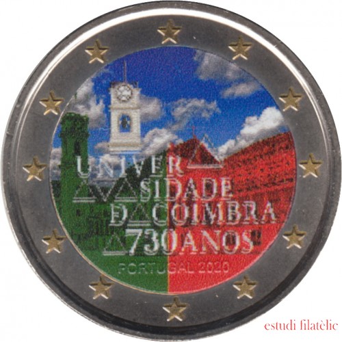Portugal 2020 2 € euros conmemorativos Color Universidad Coimbra