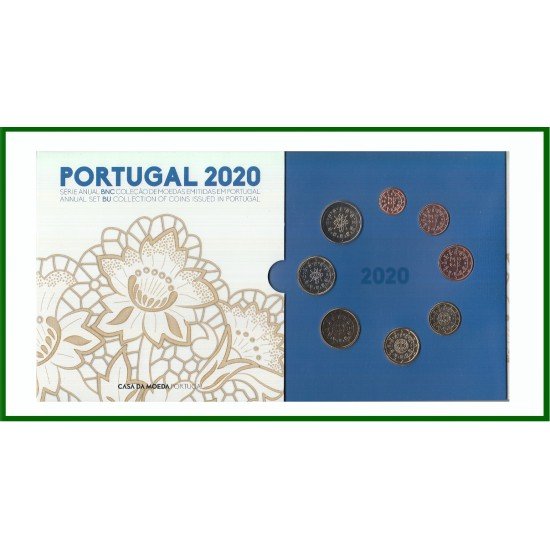 Portugal 2020 Cartera Oficial Monedas € euro Set Portugal 2020 Cartera Oficial Monedas € euro Set