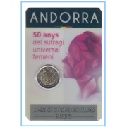 Andorra 2020 Cartera Oficial Coin Card Moneda 2 € conm Sufragio femenino 