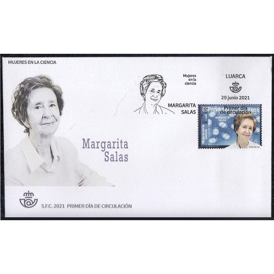 España Spain 5501 2021 Mujeres en la Ciencia Margarita Salas SPD Sobre Primer Día España Spain 5501 2021 Mujeres en la Ciencia Margarita Salas SPD Sobre Primer Día