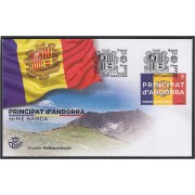 Andorra Española 507 2021 Bandera y Escudo de Andorra SPD Sobre Primer día