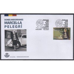 Andorra Española 510 2021 Mujeres andorranas Marcel la Pelegrí SPD Sobre Primer día Andorra Española 510 2021 Mujeres andorranas Marcel la Pelegrí SPD Sobre Primer día