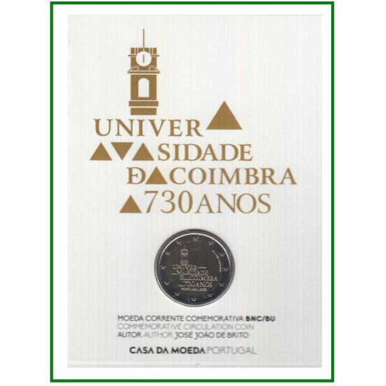 Portugal 2020 Cartera Of Coin Card Moneda 2 € Univ. Coimbra Portugal 2020 Cartera Of Coin Card Moneda 2 € Univ. Coimbra