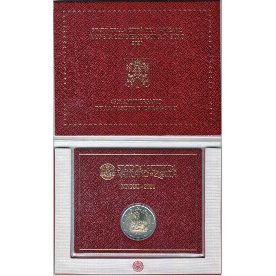 Vaticano 2021 Cartera Oficial Moneda 2 € euros Caravaggio Vaticano 2021 Cartera Oficial Moneda 2 € euros Caravaggio