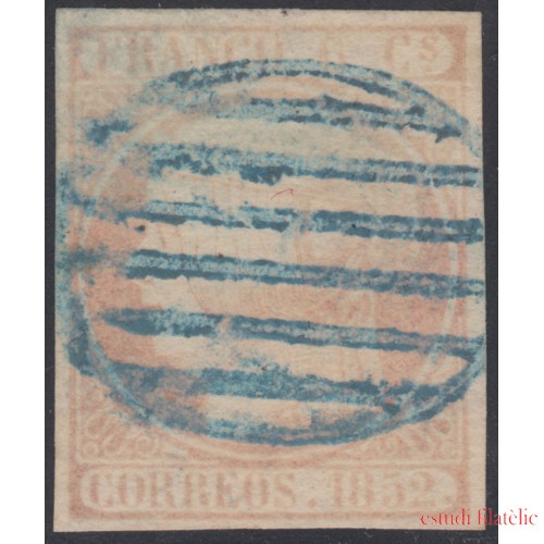 España Spain 12 1852 Matasellos Parrilla azul 85€
