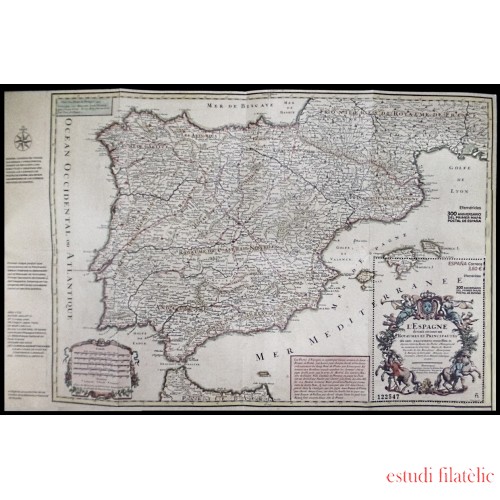 España Spain 5483 2021 300 Aniversario del Primer Mapa de España MNH