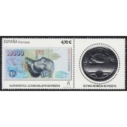 España Spain 5505 2021 Numismática Último billete y moneda de peseta MNH