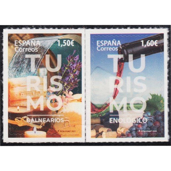 España Spain 5449/50 2021 Turismo Enológico y Balnearios MNH