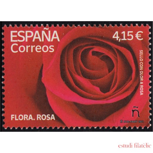 España Spain 5517 2021 Flora Rosa Rose MNH
