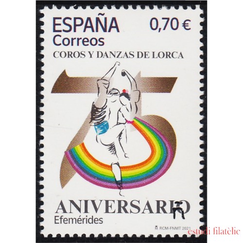 España Spain 5516 2021 75 Aniversario del grupo de Coros y Danzas de Lorca MNH