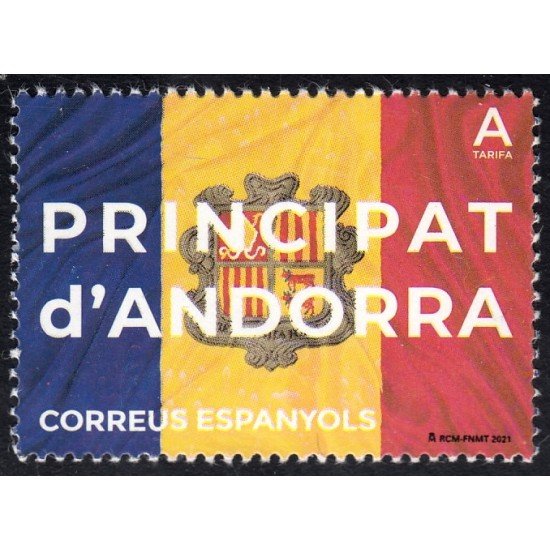 Andorra Española 507 2021 Bandera y Escudo de Andorra MNH Andorra Española 507 2021 Bandera y Escudo de Andorra MNH