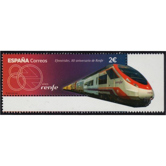 España Spain 5455 2021 80 Aniversario de RENFE MNH España Spain 5455 2021 80 Aniversario de RENFE MNH