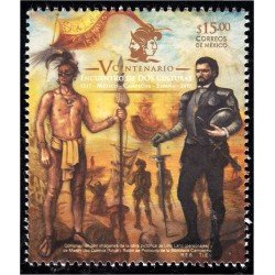 México 3076 2017 V Centenario del encuentro de dos culturas México España MNH México 3076 2017 V Centenario del encuentro de dos culturas México España MNH