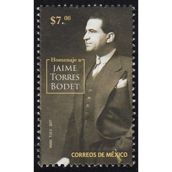 México 3077 2017 Homenaje a Jaime Torres Bodet MNH México 3077 2017 Homenaje a Jaime Torres Bodet MNH