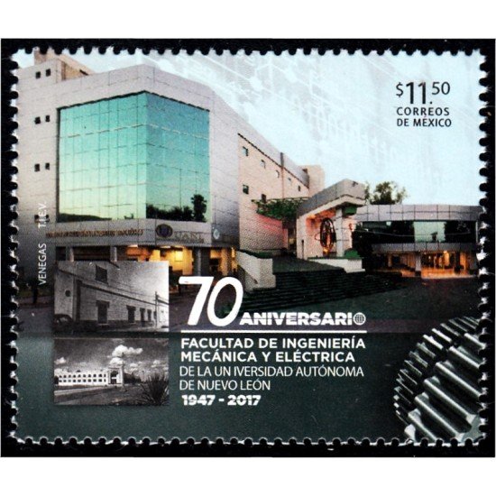 México 3061 2017 70 Aniversario de la Universidad Autónoma de Nuevo León MNH México 3061 2017 70 Aniversario de la Universidad Autónoma de Nuevo León MNH