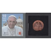 Vaticano 2020 Cartera Oficial Estuche Cartón Moneda 10€ Arte y Fe La Piedad 