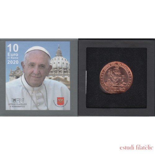 Vaticano 2020 Cartera Oficial Estuche Moneda 10 € euros La Pietà
