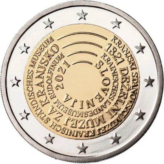 Eslovenia 2021 2 € euros conmemorativos Museos Eslovenia 2021 2 € euros conmemorativos Museos