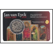 Bélgica 2020 Cartera Oficial Coin Card Moneda 2 € conm Jan van Eyck