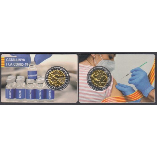 Catalunya Cartera 2 € Euros en prueba 2021 Catalunya i la Covid-19 Catalunya Cartera 2 € Euros en prueba 2021 Catalunya i la Covid-19