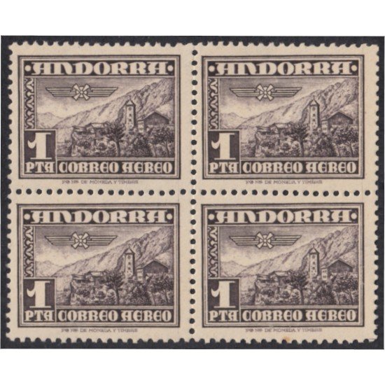Andorra Española 59 Bl.4 1951 Paisajes MNH Andorra Española 59 Bl.4 1951 Paisajes MNH