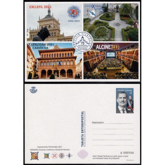 España Tarjetas del Correo y de Iniciativa Privada 162 2021 Exposiciones territoriales de FESOFI 2021 España Tarjetas del Correo y de Iniciativa Privada 162 2021 Exposiciones territoriales de FESOFI 2021