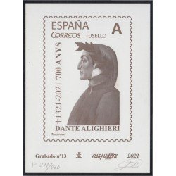 España Spain Grabado 13 Barnafil 2021 Dante Alighieri Tirada: 400 España Spain Grabado 13 Barnafil 2021 Dante Alighieri Tirada: 400