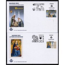 España Spain 5533/34 2021 Navidad Chritsmas SPD Sobre Primer Día
