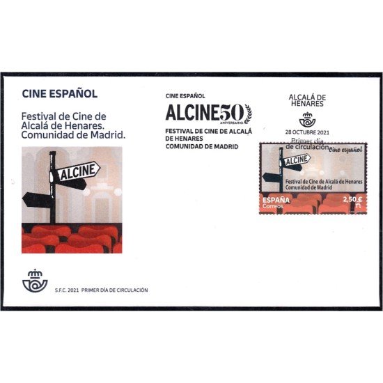 España Spain 5532 2021 Festival de Cine de Alcalá de Henares SPD Sobre Primer Día España Spain 5532 2021 Festival de Cine de Alcalá de Henares SPD Sobre Primer Día