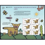 España Pliego Premium 106 2021 Fauna Nacional en peligro de extinción Lince Europa MNH