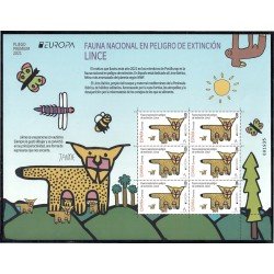 España Pliego Premium 106 2021 Fauna Nacional en peligro de extinción Lince Europa MNH España Pliego Premium 106 2021 Fauna Nacional en peligro de extinción Lince Europa MNH