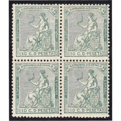 España 133 Bl.4 1873 Alegoría Sin goma España 133 Bl.4 1873 Alegoría Sin goma