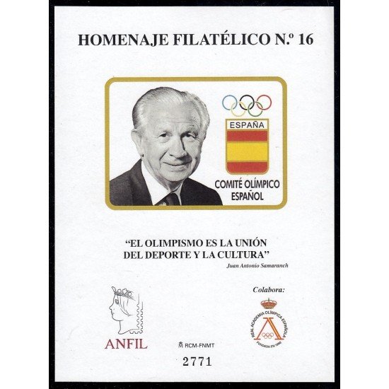 España Spain Homenaje Filatélico 16 2021 Comité Olímpico Español España Spain Homenaje Filatélico 16 2021 Comité Olímpico Español