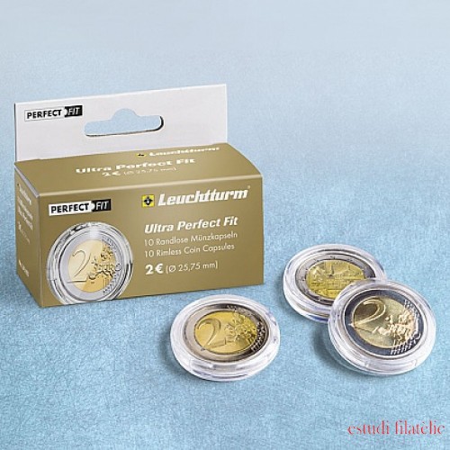 Leuchtturm Cápsulas redondas 365294 ULTRA Perfect Fit Monedas de colección alemanas de 10 euros (a partir de 2019) 28,75 mm 35 mm