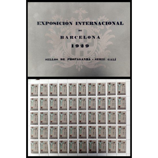 Exposición Internacional Barcelona 1929 Sellos de propaganda serie Galí Exposición Internacional Barcelona 1929 Sellos de propaganda serie Galí