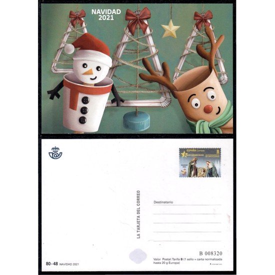 España Tarjetas del Correo y de Iniciativa Privada 163 2021 Navidad Chritsmas España Tarjetas del Correo y de Iniciativa Privada 163 2021 Navidad Chritsmas