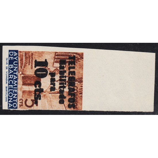 Barcelona Telégrafos 9 1936 Puerta Gótica Ayuntamiento sin goma Barcelona Telégrafos 9 1936 Puerta Gótica Ayuntamiento sin goma