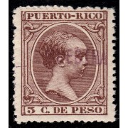 Puerto Rico 122 1897 Alfonso XIII Muestra MNH