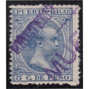 Puerto Rico 124 1897 Alfonso XIII Muestra MH