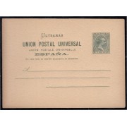 Puerto Rico EP 3 1890 Entero Postal Alfonso XIII
