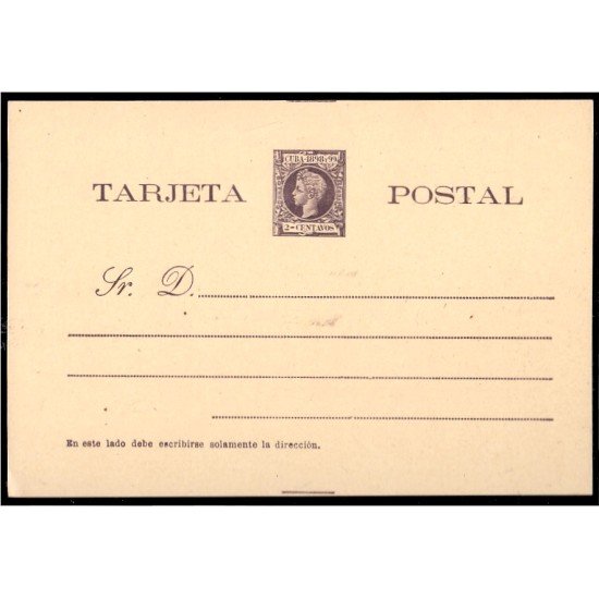 Puerto Rico EP 11 1898 Entero Postal Alfonso XIII Puerto Rico EP 11 1898 Entero Postal Alfonso XIII