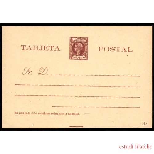 Puerto Rico EP 12 1898 Entero Postal Alfonso XIII