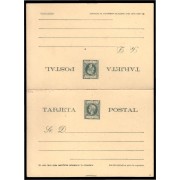 Puerto Rico EP 14 1898 Entero Postal Alfonso XIII Doble