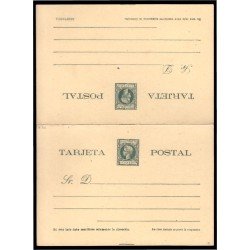 Puerto Rico EP 14 1898 Entero Postal Alfonso XIII Doble