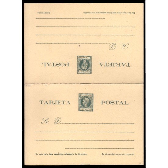 Puerto Rico EP 14 1898 Entero Postal Alfonso XIII Doble Puerto Rico EP 14 1898 Entero Postal Alfonso XIII Doble