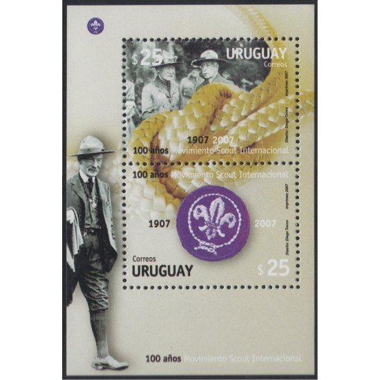 Uruguay HB 84 2007 100º del Movimiento Scout Mundial MNH Uruguay HB 84 2007 100º del Movimiento Scout Mundial MNH