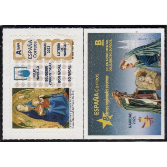 España Spain 5533/34 2021 Navidad Chritsmas MNH Tarifa A Tarifa B España Spain 5533/34 2021 Navidad Chritsmas MNH Tarifa A Tarifa B